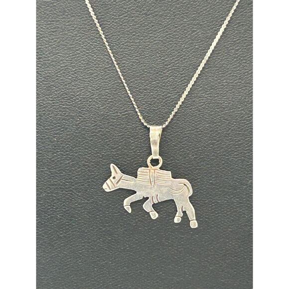 Vintage Marked 925 Donkey Necklace - Picture 3 of 9